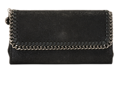 Stella McCartney Falabella Flap Continental Wallet,Faux Leather,Blk,MII,2*